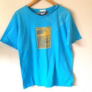 Vintage Endless Designs Summer Cotier Paradis Short Sleeve Top Sun Fade